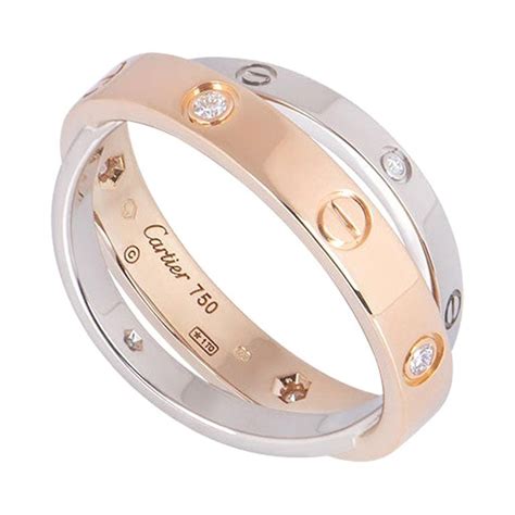 cartier love double ring|Cartier love interlocking ring.